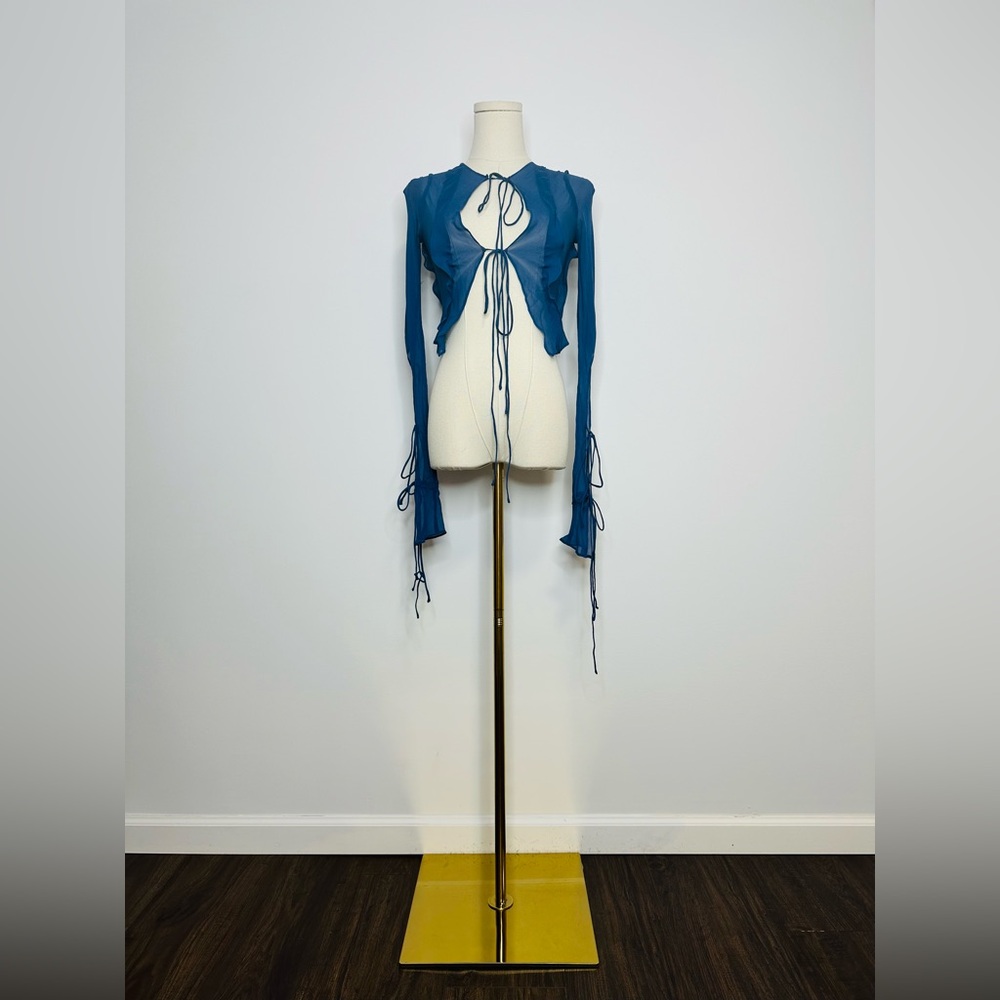 Christopher Esber Blue Tie Shirt - Picture 5 of 12